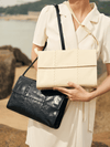 Mosaic Messenger Bag - Pearl