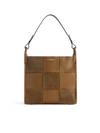 Square Stitch Tote Bag (Large) - Honey Brown