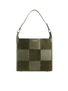 Square Stitch Tote Bag (Large) - Dark Green