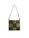 Square Stitch Tote Bag (Large) - Dark Green