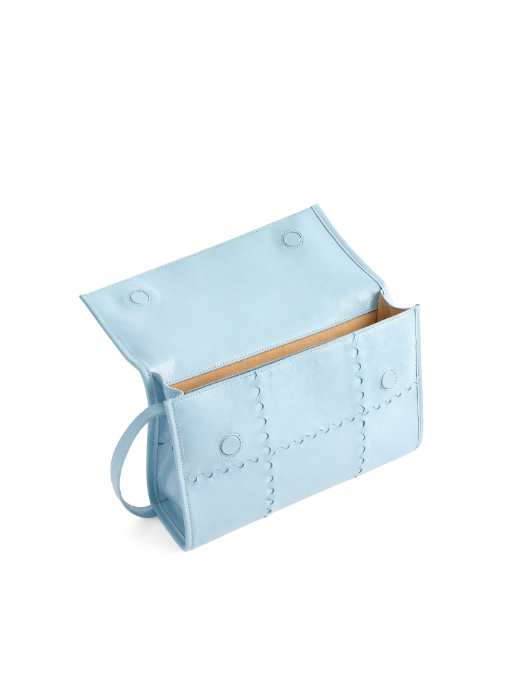 Mosaic Messenger Bag - Light Blue