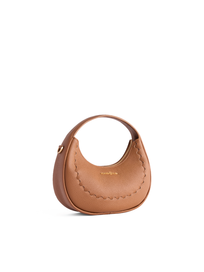 Smile Hand Bag - Brown