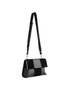 Square Stitch Messenger Bag - Black