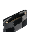 Square Stitch Messenger Bag - Black