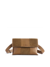 Square Stitch Messenger Bag - Honey Brown