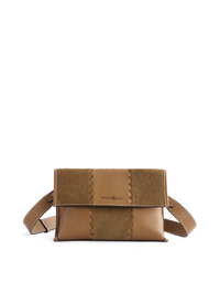 Square Stitch Messenger Bag - Honey Brown