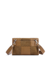 Square Stitch Messenger Bag - Honey Brown