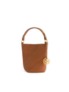 Mosaic Slouch Bucket Bag - Brown