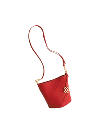 Mosaic Slouch Bucket Bag - Retro Red