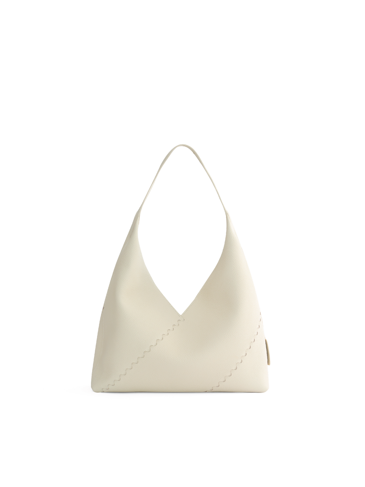 Mosaic Triangle Tote - White