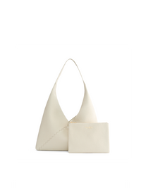 Mosaic Triangle Tote - White