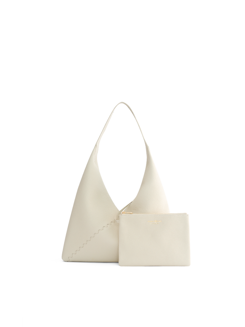 Mosaic Triangle Tote - White