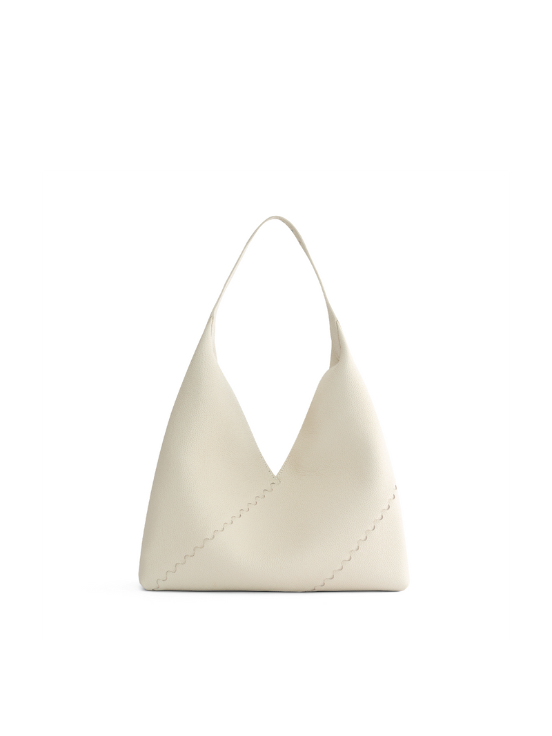 Mosaic Triangle Tote - White