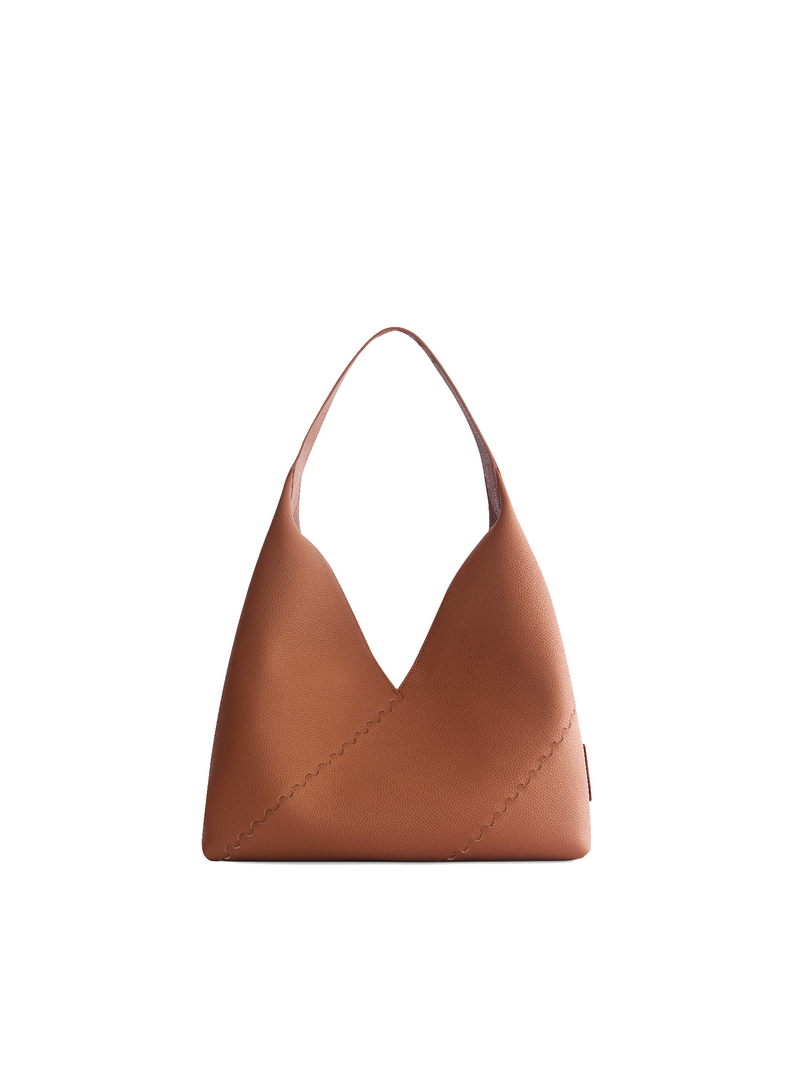 Mosaic Triangle Tote - Brown