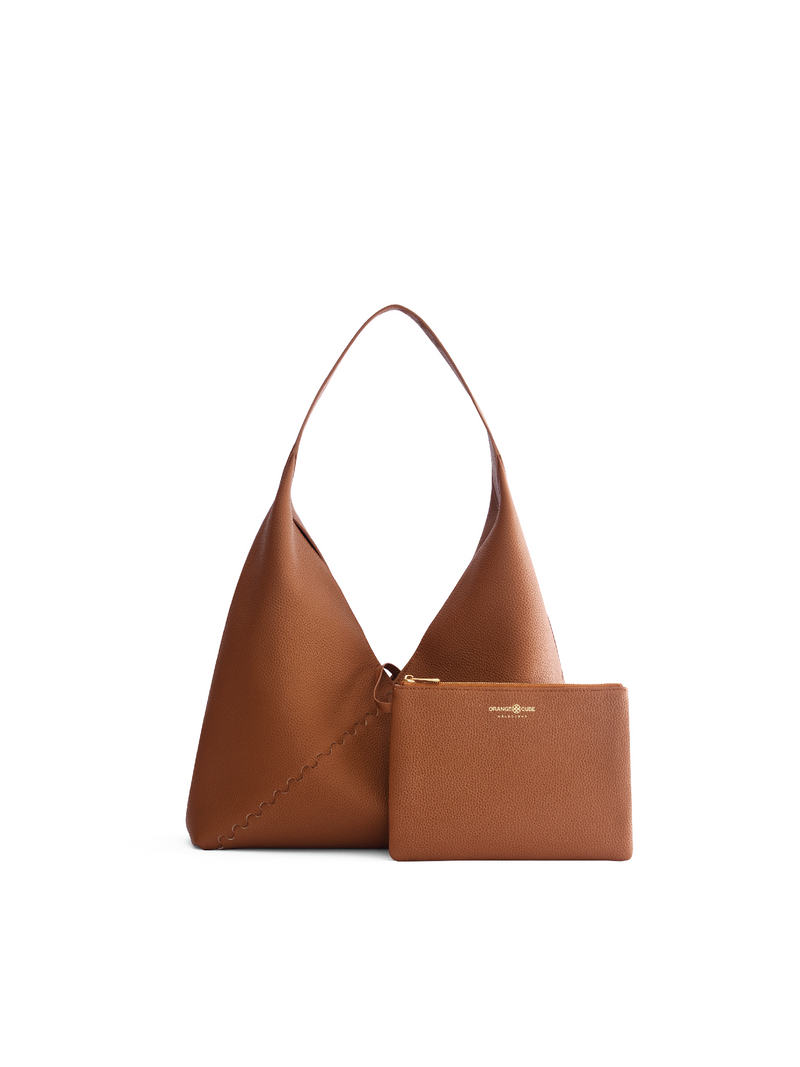 Mosaic Triangle Tote - Brown