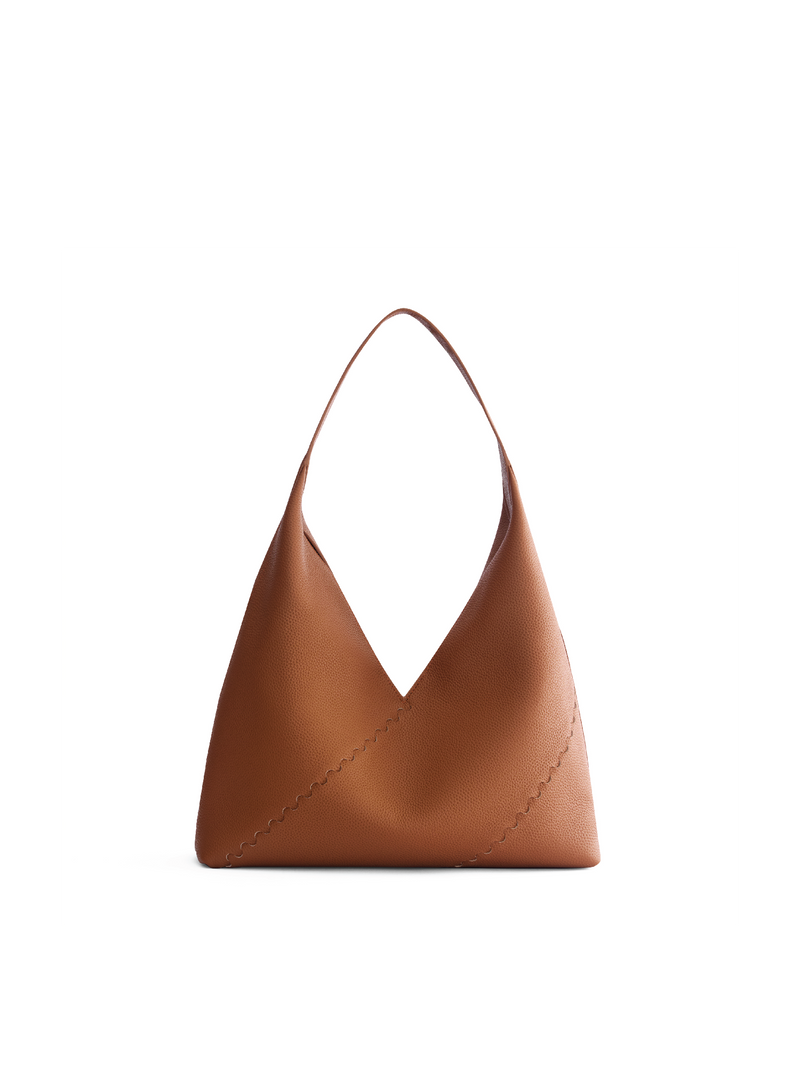 Mosaic Triangle Tote - Brown