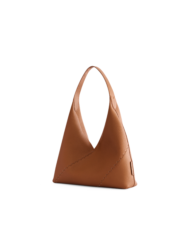 Mosaic Triangle Tote - Brown