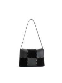 Square Stitch Box Bag - Black