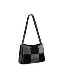 Square Stitch Box Bag - Black