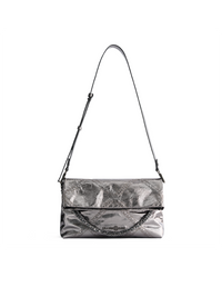 Retro Messenger Bag - Black Silver