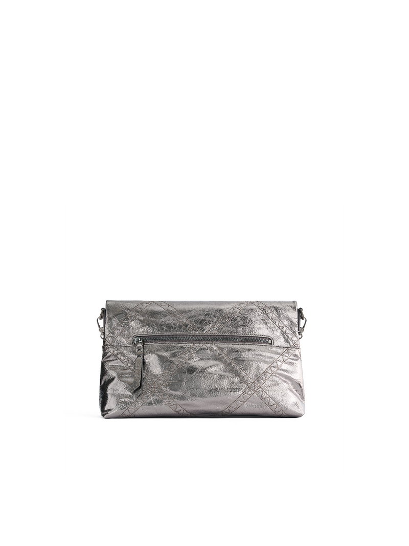 Retro Messenger Bag - Black Silver