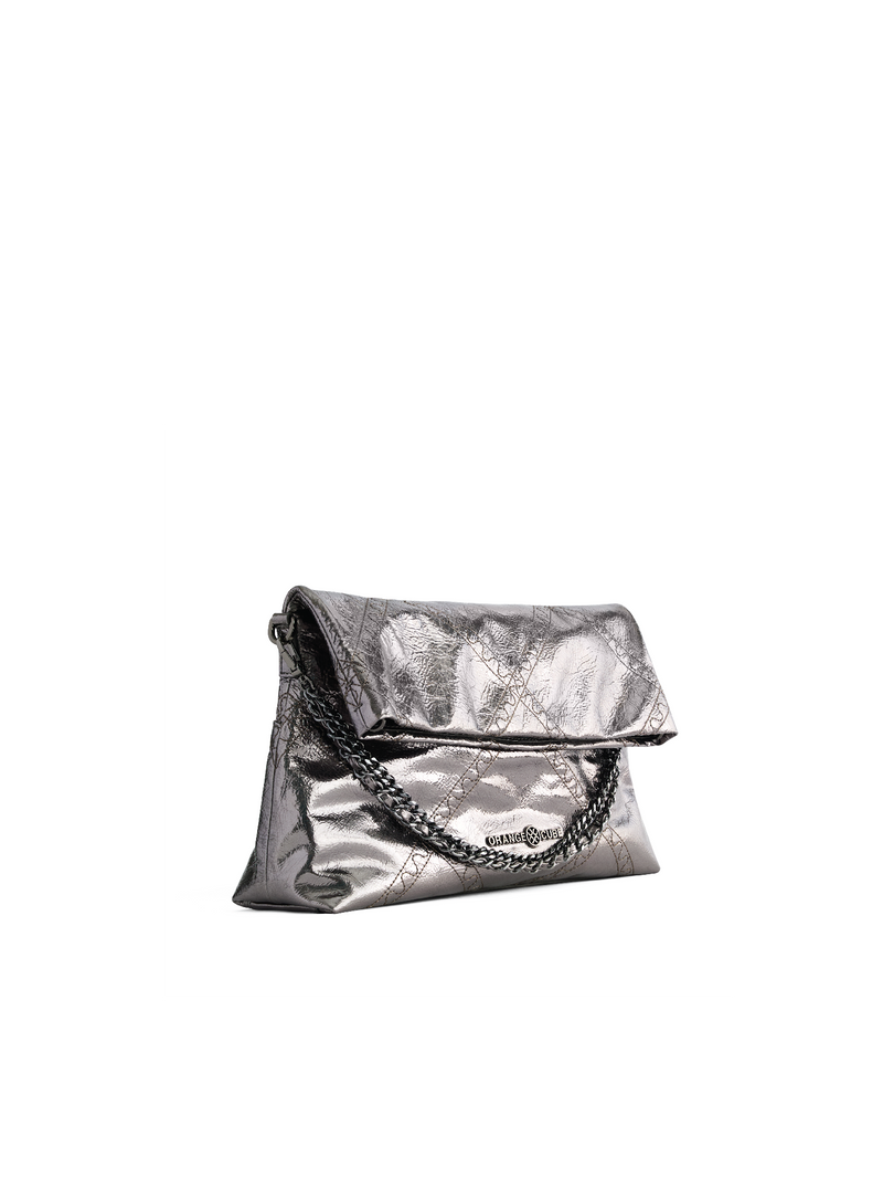 Retro Messenger Bag - Black Silver