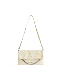 Retro Messenger Bag - Marble White