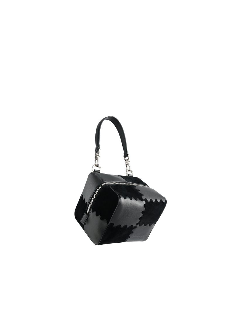 Mosaic Cube Mini Bag - Black