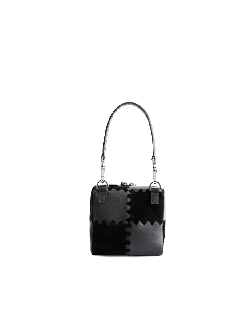 Mosaic Cube Mini Bag - Black