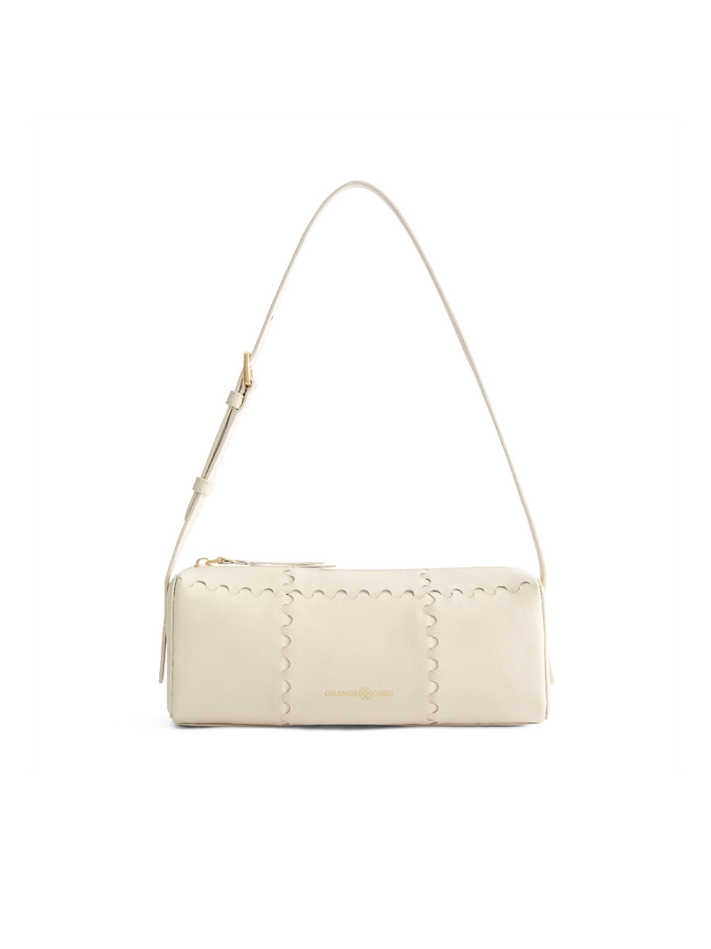 Checkbox Shoulder Bag - White