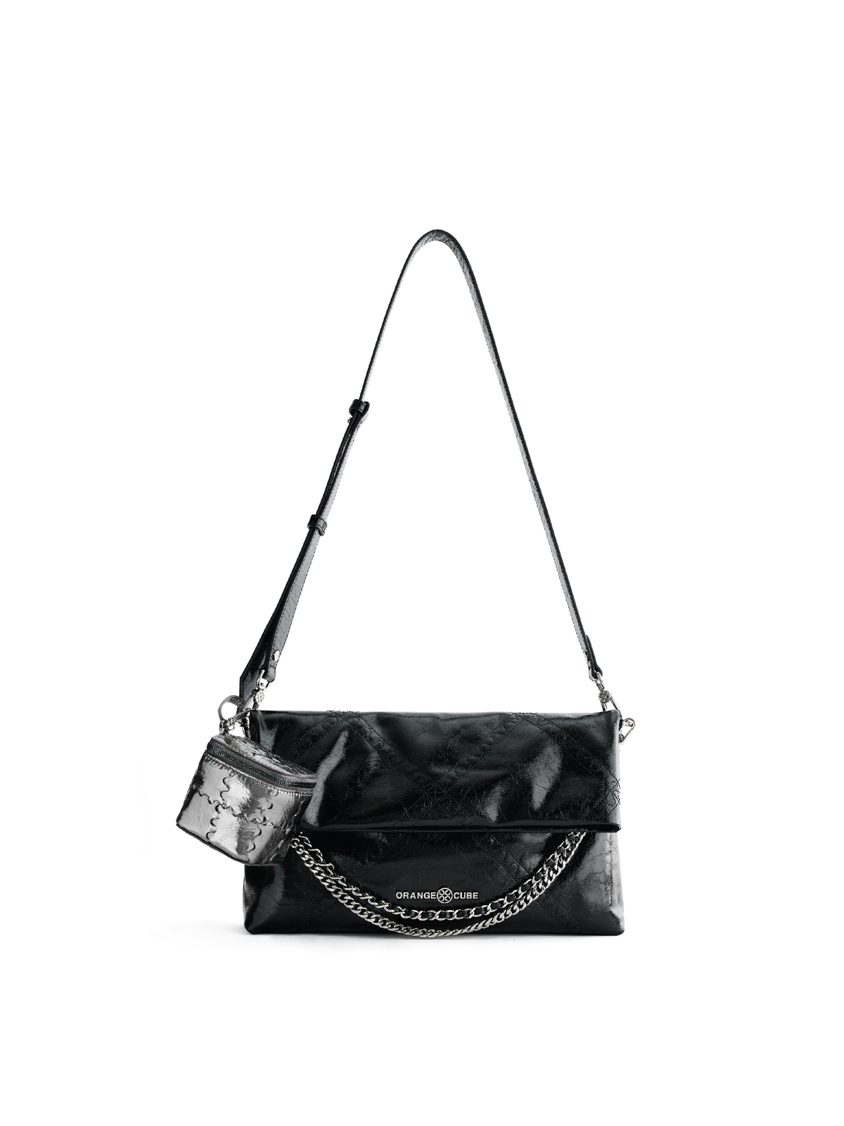 Mini Cube Bag (Micro) - Black Silver