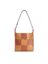 Square Stitch Tote Bag (Medium) - Brown