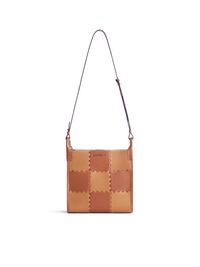 Square Stitch Tote Bag (Medium) - Brown