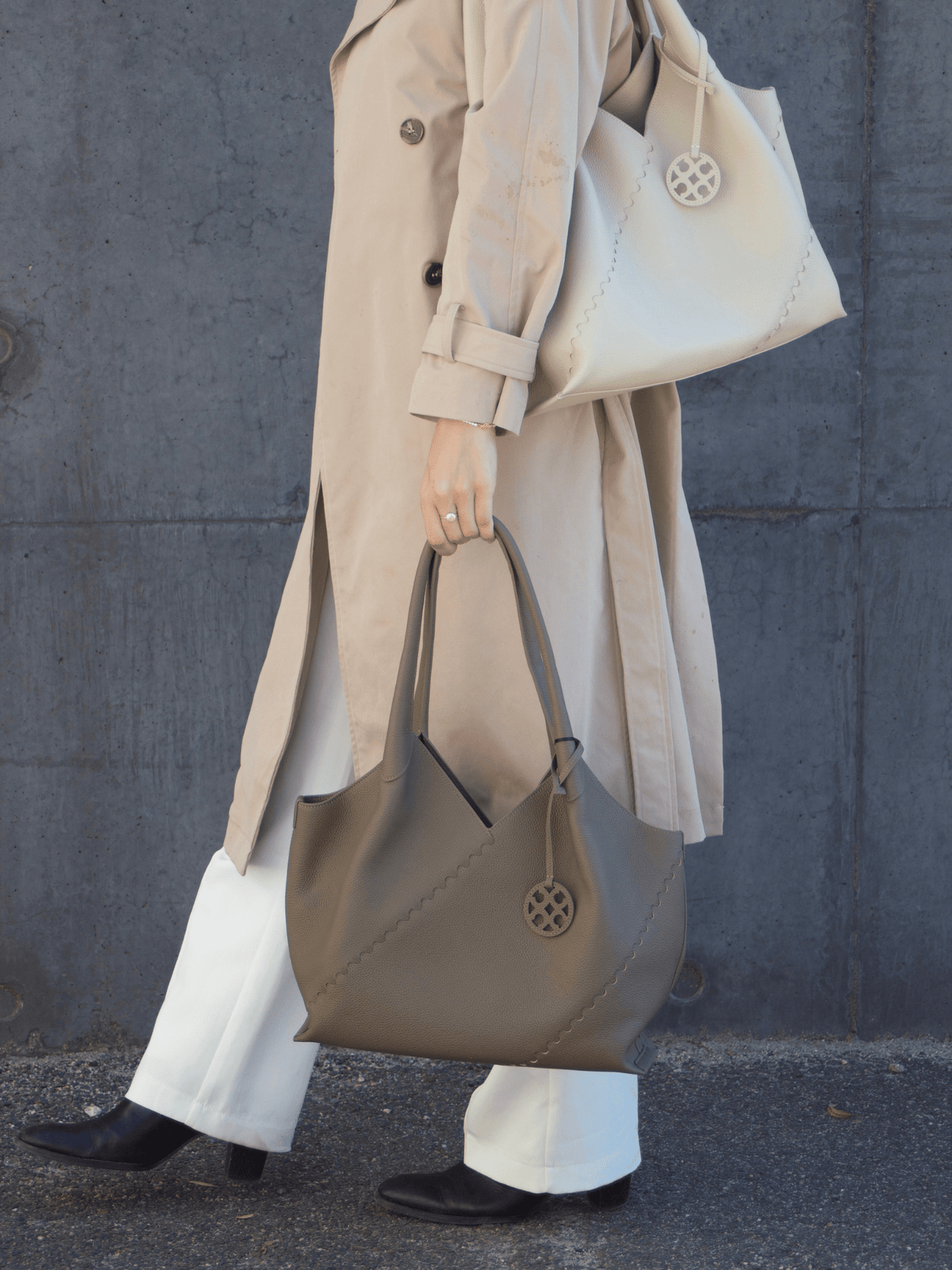 Everyday Large Slouchy Tote - White