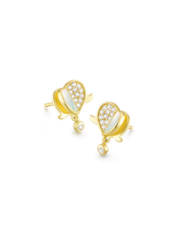 Pearly Heart Earring