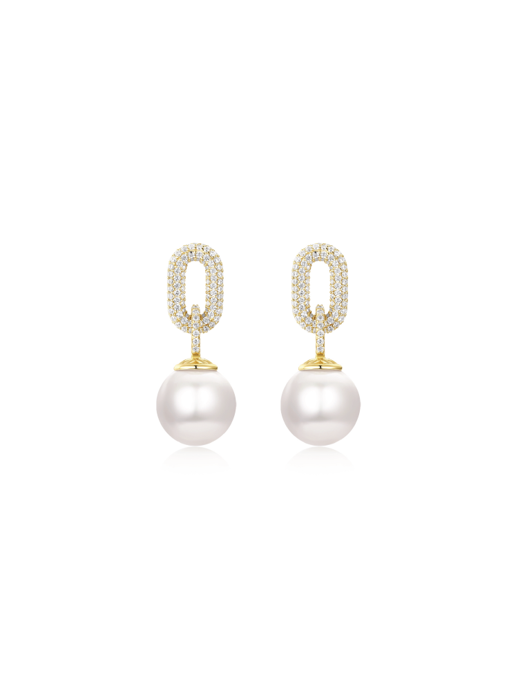 Pearlescent Link Earrings (Pair)