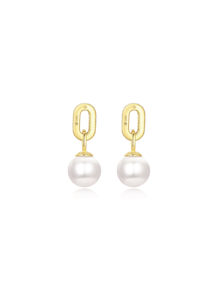 Pearlescent Link Earrings (Pair)