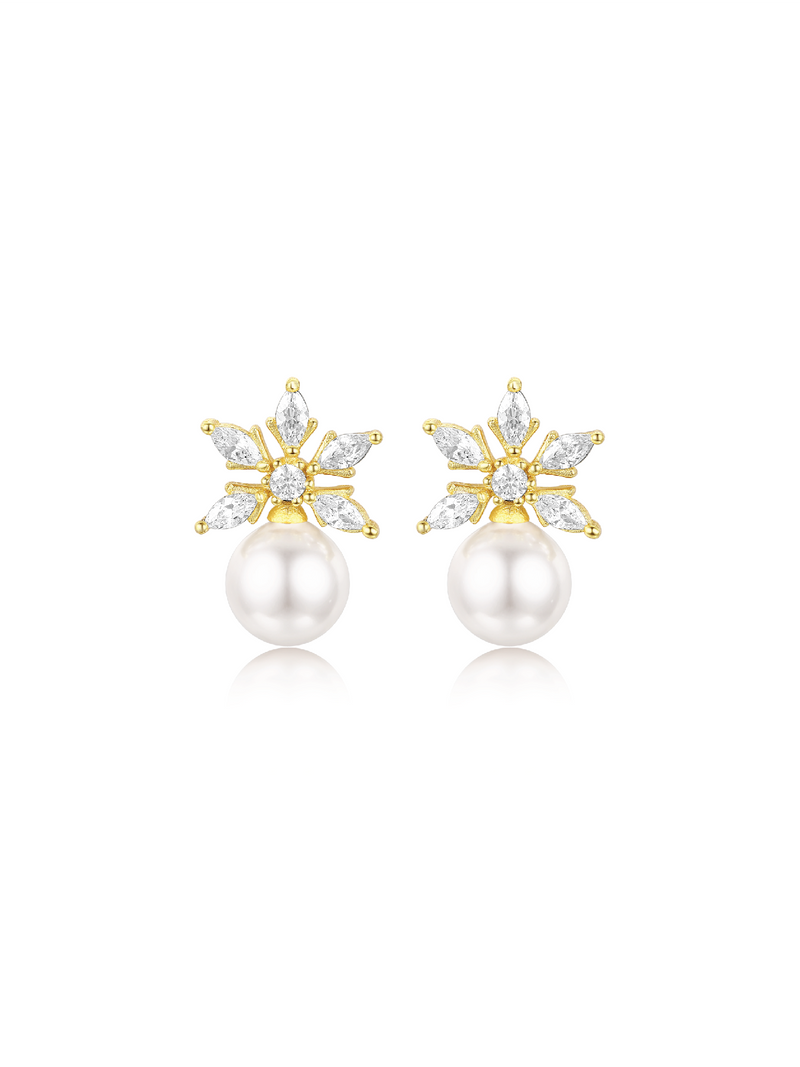 Pearly Snow Earrings (Pair)