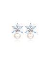 Pearly Snow Earrings (Pair) (White)