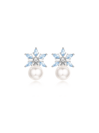 Pearly Snow Earrings (Pair) (White)