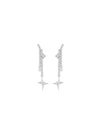 Lucky Star Earrings (White) (Pair)