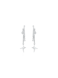 Lucky Star Earrings (White) (Pair)