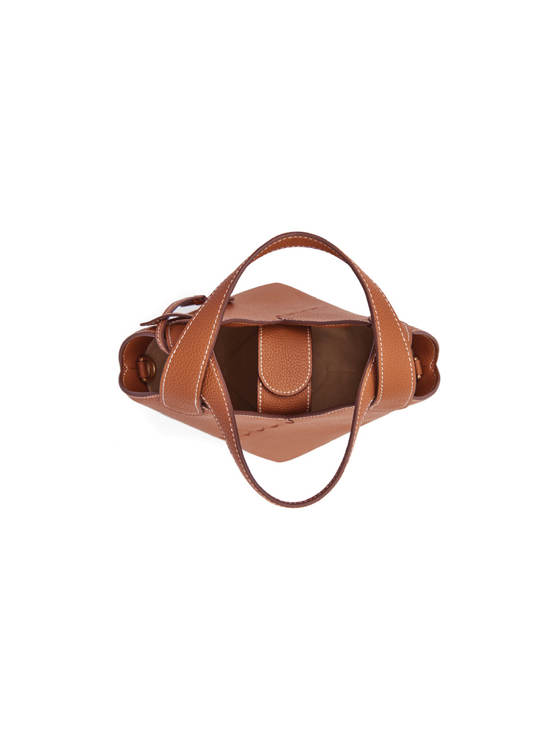 Modern Basket Bag - Brown