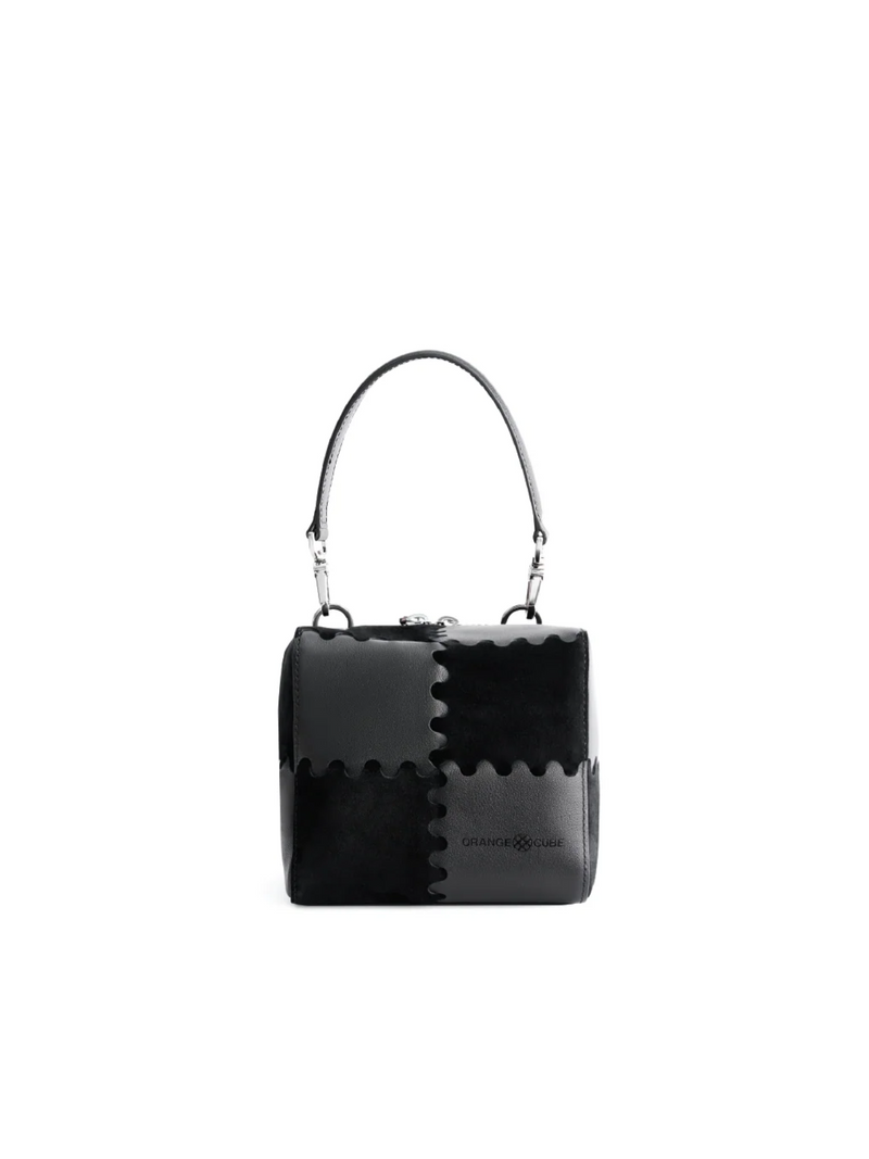 Mosaic Cube Mini Bag - Black