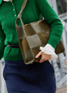 Square Stitch Tote Bag (Large) - Dark Green