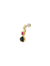 Black Berry Earring (Single) - Orange Cube