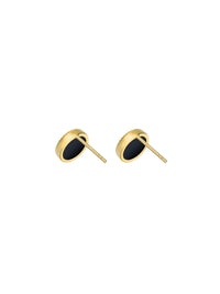 Signature Studs - Black (Pair) - Orange Cube